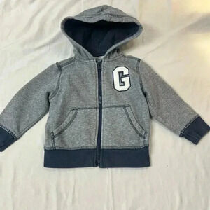 GAP  - Sherpa lined full zip hoodie. Size 2